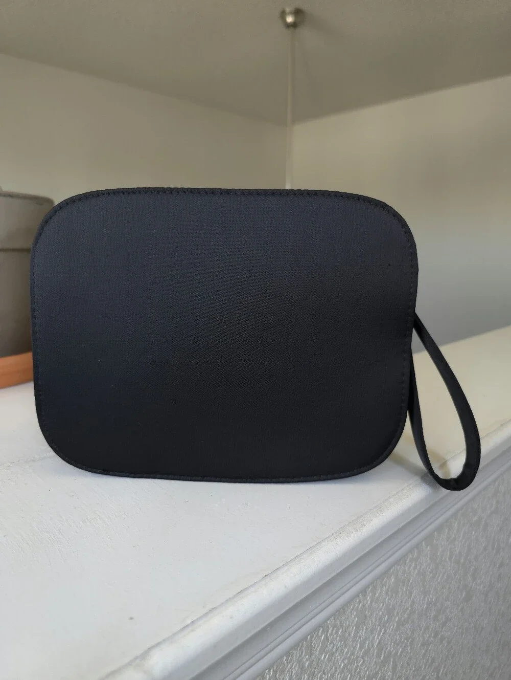 Giorgio Armani Beauty Black Toiletry Cosmetic Case Wristlet Pouch